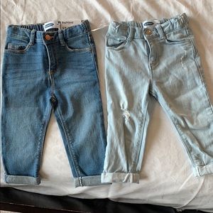 Two pair Old Navy toddler girl “boyfriend” jeans